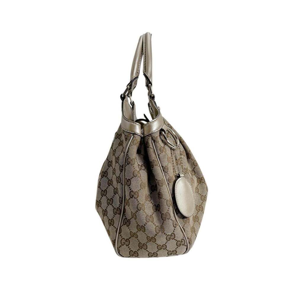 GUCCI Cream Canvas Tote Bag - Picture 4 of 16